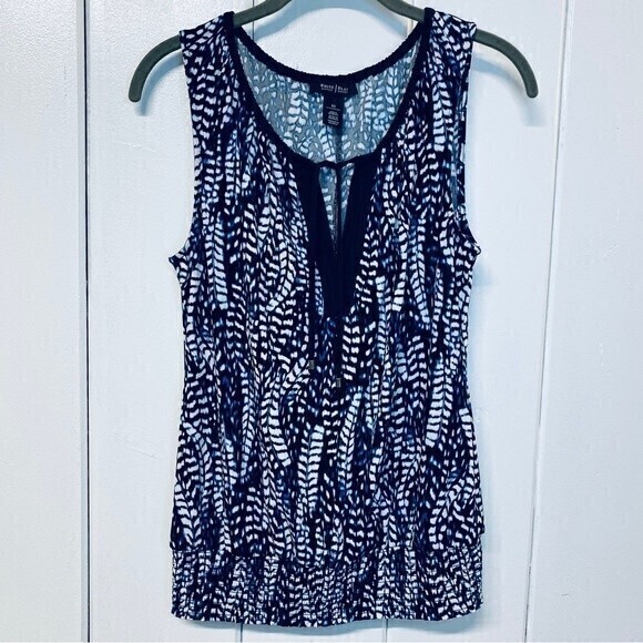 WHBM Women’s Tank Top with elastic detail, Size‎ XS, Blue* - Picture 1 of 6